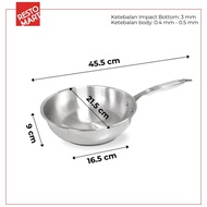 Pro Fry Pan 20 Cm Restopan By Supra Stainless 304 (1011483)(F8) ||