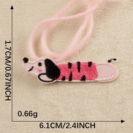 [Angel Bella DIY Handmade] AS182|Self-Adhesive Sausage Dog Patch Cloth Embroidered Canvas Bag Childr