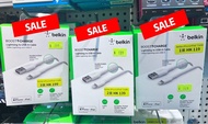 belkin BoostCharge Lightning to USB-A Cable (獲 Mfi 認證)編織快充電線  🔥SALE🔥1M $89 /2M $99/3M $129