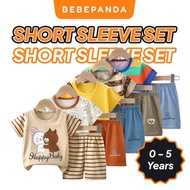 Set Baju Budak Lengan Pendek Kids Short Sleeve Clothing Baby Toddler Clothes 3 Months - 6 Years