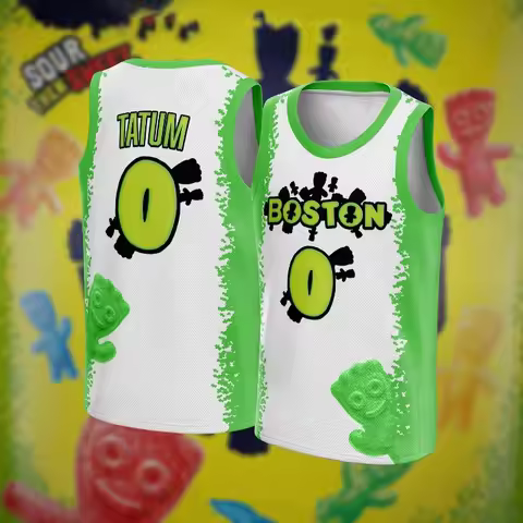 New Sour Patch Kids Tatum 0 Basketball Jersey Men Sleeveless Breathable Sports Vest for Training Out