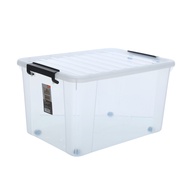 Citylife 65L Storage Container Box W Wheels-Clear