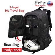 50l/80l travel backpack hiking backpack 15/17/18 inch laptop backpack with shoes compartment and usb