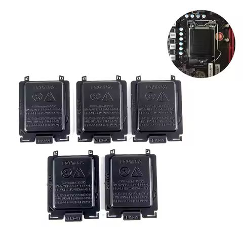 5pcs Motherboard CPU Socket Protection Shell Black Cover Universal CPU Protection Pin Cover For LGA1