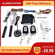 car alarm pivot push start button Car Engine Start Alarm System PKE Push Button Remote Starter Stop 