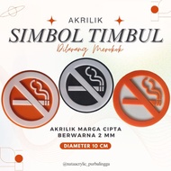 Embossed Acrylic Symbol (Men's and Women's Toilet Symbol; No Smoking Symbol; Garbage Symbol)