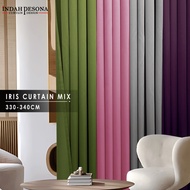 indahpesona.my - Iris Hook/Eyelet Mix Blackout Curtain (330cm-340cm)
