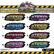 Stiker Custom Nama SCN-13 StickerCustom Racing Sunmori Sticker motor Stikercustom Stiker Custom Satuan Sticker Komunitas Motor Sunmori Aerox Nmax Vario Beat Karbu FI ESP Deluxe Mio Sporty Scoopy Stiker Timbul KandangSticker