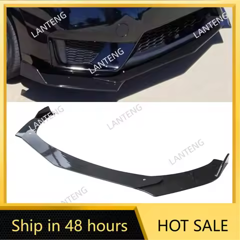 Car Front Bumper Lip Body Kit Splitter For H0nda Fit Jazz GK5 GK3 Gloss Black Spoiler Diffuser Defle