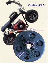 คลัทช์แรงเหวี่ยง รูเพลา19mm สเตอร์หน้า10ฟัน โซ่420 ใช้กับเครื่องยนต์อเนกประสงค์  5.5-7.5แรง คลัทช์สำ