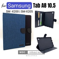 MDC Flip Wallet Casing suitable for Samsung Tab A8 10.5 x200 x205 Book Cover Case Sarung | Peranti S
