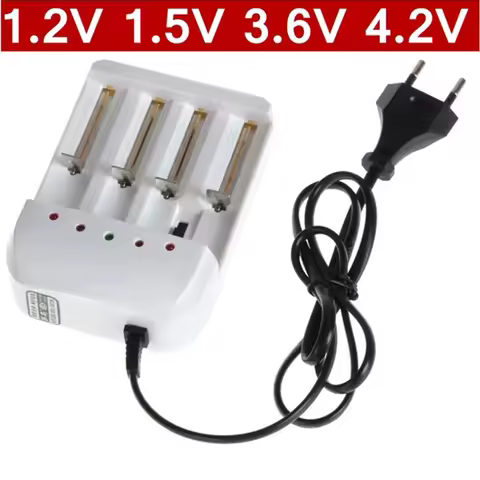 1.2V 1.5V 3.6V 4.2V 1.5A Smart Charger 4 Slots Rechargeable Battery Charge For Lithium Battery AA AA