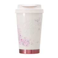 Starbucks SAKURA 2025 Stainless Steel TOGO Logo Tumbler Beige 355ml. This tumbler is perfect for cof