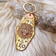 BERSY 12 Constellation Keychain, Capricorn Lion Constellation Metal Pendant, Fashion Letters Taurus 