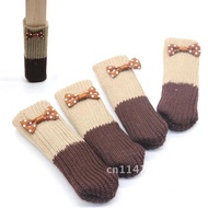 4pcs/set 10*3.5cm Anti-slip Chair Leg Socks Cloth Floor Protection Knitting Socks Table Legs Socks F