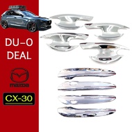 Mazda Cx-30 Decoration Set Door Socket Handle Chrome Plated Accessories Cx30