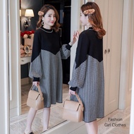 Maternity Dress Fashionable Outing Fashion Mid-Length Pregnant Dress Loose Maternity Dress