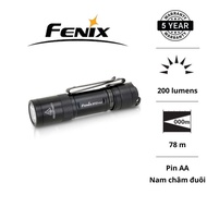 FENIX E12 V3.0 mini flashlight, 200 lumens, 78m range, uses AA battery with built-in tail magnet