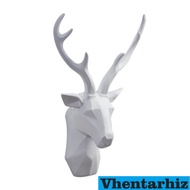 Patung Kepala Rusa 3d Bahan Resin Untuk Koleksi Dekorasi