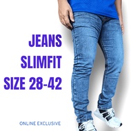 SELUAR JEANS SLIM FIT CK / JEANS SLIM KAIN GETAH MEMERI