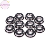 TEAY 10Pcs F695-2RS Stainless Steel Bearing Flanged Miniature Deep Groove Ball Bearings F695 RS Ball