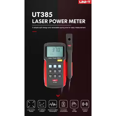 UNI-T Laser Power Meter UT385 Power Analyzer Data Logger Laser Sensor Precision Power Measurement
