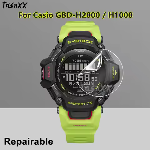Ultra Clear Screen Protector For Casio GBD-H2000 GBD-H1000 Smart Watch Soft TPU Repairable Hydrogel