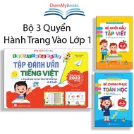 Sách- Bộ 3 Quyển Tập Đánh Vần Bé Chính Phục Toán Học Bé Khởi Đầu Tập Viết Hành Trang Vào Lớp 1 Dành