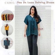 Vee Da Loose Batwing Blouse Scuba Top Plain Basic Unfinished - CA2105 3064