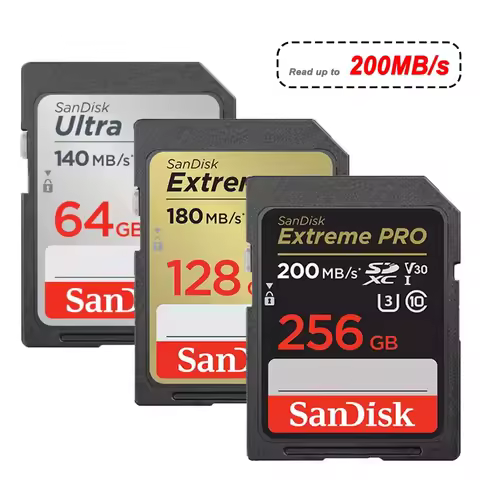 SanDisk Ultra Extreme Pro SD Card 128GB 64GB 32GB 512GB 256G 1T SD C10 Flash Memory Card SD U3 4K V3