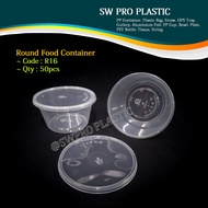 16oz Round Microware Food Container / Tupperware Plastik Bulat / Bekas Bulat