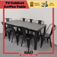 EWJ 9898 Metal Chair+9986 Dining Table Set 1+8 /kerusi makan Besi Cafe Metal Dining Chair4 / 6 / 8 Seater Murah Cantik