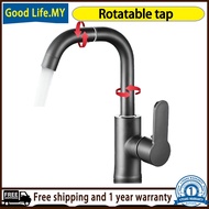 (1 year warranty) 360° Swivel Kitchen Sink Tap Stainless Steel Hot and Cold Dual Control Dual-Functi