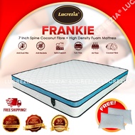 Free Shipping / Lucrezia Frankie (7 inch) Latex Feel Foam Coconut Fibre Mattress / Tilam / 椰丝床垫 Single Queen King