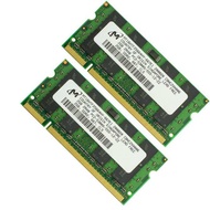 ไมครอน4GB 2X 2GB DDR2 667 667MHz PC2-5300s 2Rx8 CL5ไม่มี ECC แรมหน่วยความจำแล็ปท็อป SO-DIMM