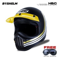 NEWEST Cakil HBC Pet Yellow Helmet LIVE TO RACE BLACK DOFF Full Face Helmet SNI