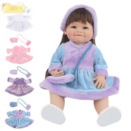 SEEO Doll Clothes, 22inch/55cm Multicolor Doll Pleuche Dress Set, Doll Accessories Toy Changing Dres