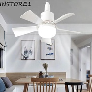 INSTORE1 LED Ceiling Fan Light, Dimmable 30W Wireless Fans Lighting, Smart E27 Base Remote Control Silent Electric Fan Ceiling Lamp Bedroom and Living Room