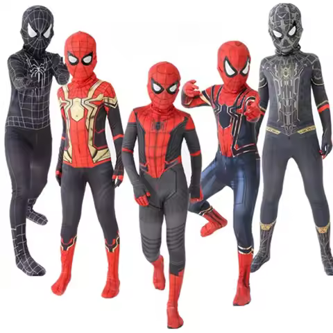 Adult Kid Superhero Spiderman Costume Set Iron Miles Venom Amazing Spiderman Superhero Halloween Car