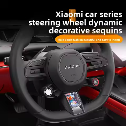 Dynamic Decorative Trim Frame for Xiaomi SU7 Steering Wheel Fun Hanging Ornament Bezel ABS Interior 