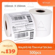 NTmart A6 waybill thermal sticker 500 pcs /roll 100x150mm