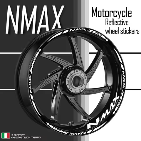 Reflective Motorcycle Accessories Wheel Sticker Hub Waterproof Decals Rim Stripe Tape For NMAX125 Nm