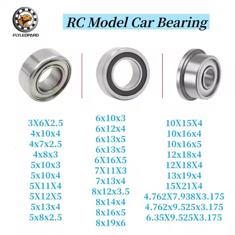 10P 3X6X2.5 4x7x2.5 4x8x3 5x8x2.5 4x10x4 Bearing ABEC-7 Hobby Electric RC Car Truck Ball Bearings RC
