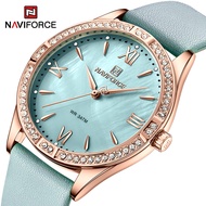 NAVIFORCE 5038 Top Brand Luxury casual Women's Watches Classic original Leather Female Wristwatch Seiko movement Ladies Watch