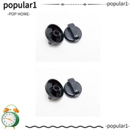 POP 4 Pack Universal Control Knobs, ABS Round Gas Range Knob, Solid Black Burner Stove Knob General Electric Cooktop Burner