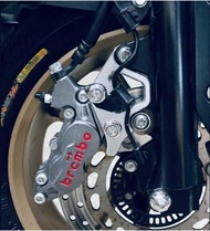 ☍ Caliper Brembo 4Pot 10A Copy W/ Bracket- Aerox155,Nmax