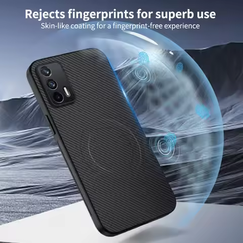 For Realme GT 5G Luxury Carbon Fiber Aromr Shockproof Case For Realme GT NEO 2T Skin Feel Protective