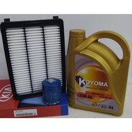 KIA SPORTAGE QL 2.0 (P) 15y-19y HYUNDAI TUCSON TL 16y-20y OIL FILTER + AIR FILTER + KOYOMA 15W40 MIN
