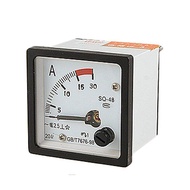 SQ48 Analog AC Current Panel Meter Ammeter 0-15A Gauge White + Black