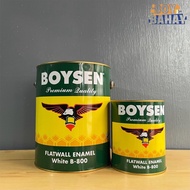◙ ♧ ♣ Boysen Flatwall Enamel White B800 Liter Size (Wood/Metal Paint)